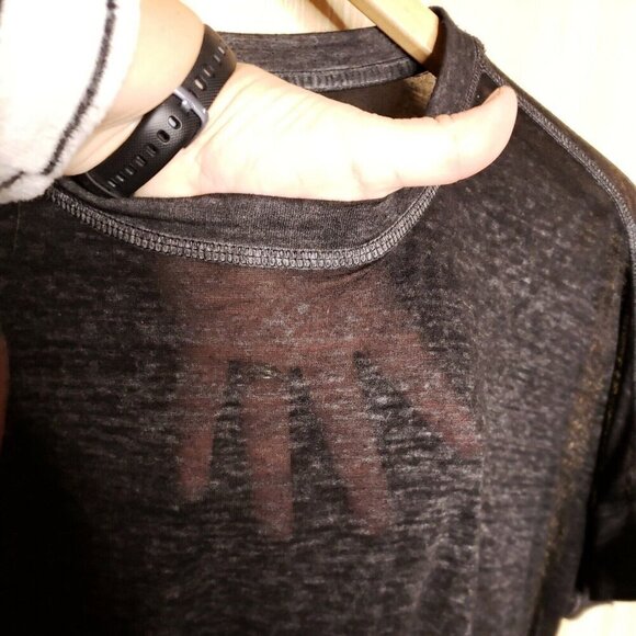 Reebok Womens Black Short Sleeve Oversized Burnout Top Large - Picture 5 of 7